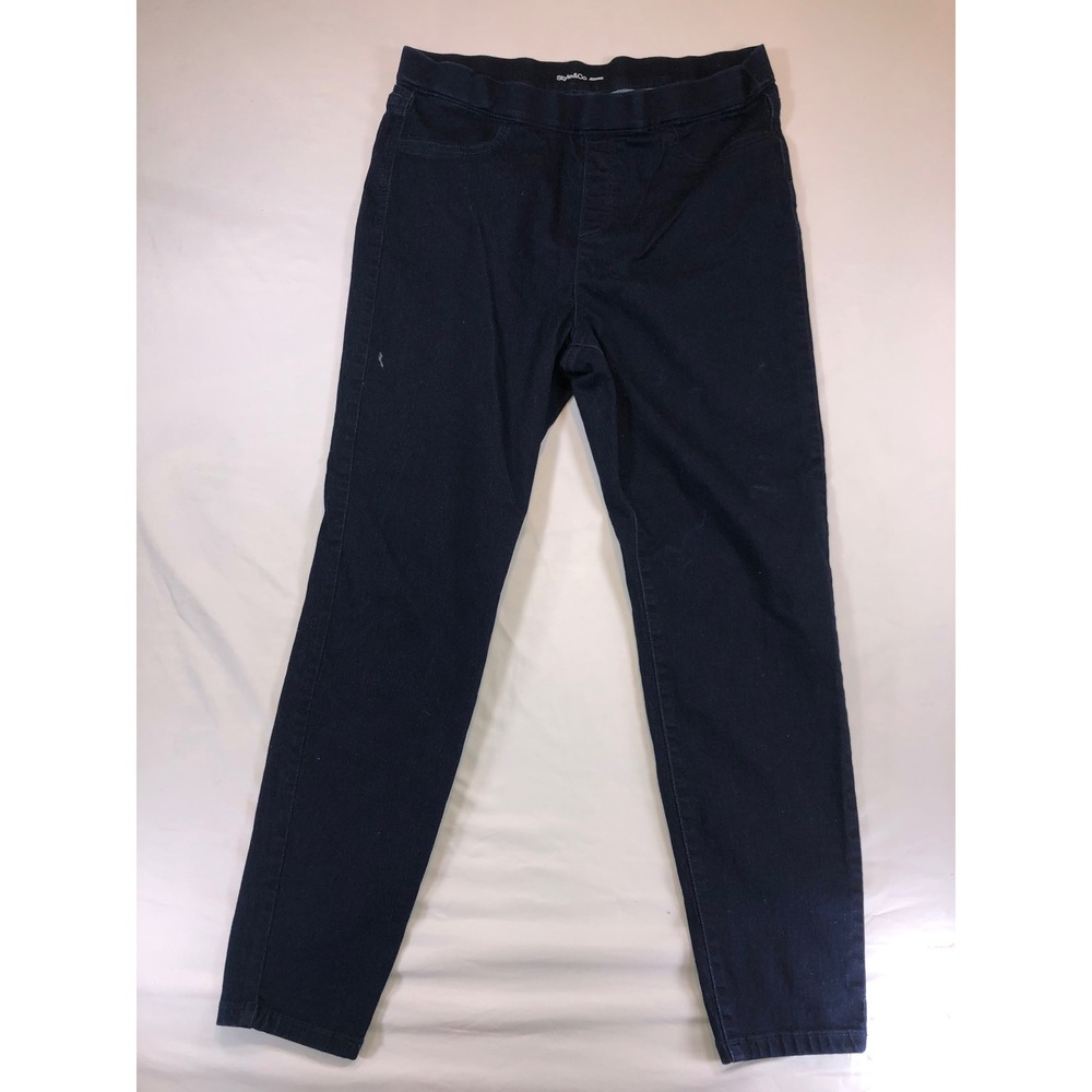 Style & Co Womens XL Dark Wash Pull On Jegging Skinny Jeans Indigo Stretch
